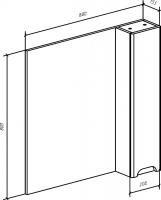 Зеркало-шкаф Андрэа 80 R бежевый