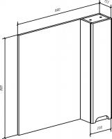 Зеркало-шкаф  Андрэа 80 R белый