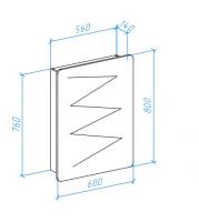 Зеркальный шкаф Джела 60 R белый