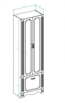 Пенал Bellezza Кантри 60 белый
