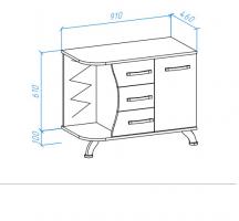 Тумба с раковиной Bellezza Рио 90 L белая