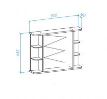 Зеркало Bellezza Рио 90 белое
