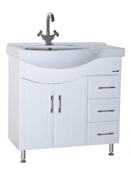 Тумба с раковиной Коралл 85 R белая