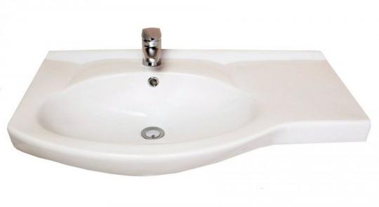 Тумба с раковиной Коралл 85 R белая