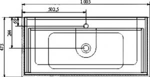 Тумба с раковиной Bellezza Лоренцо 100 2 ящ. белая