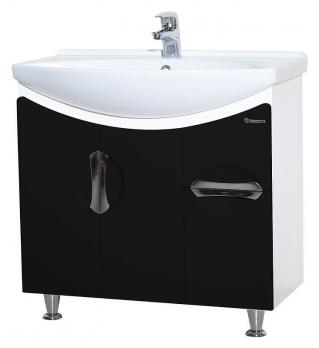 Тумба с раковиной Bellezza Лагуна 75 черное