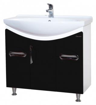 Тумба с раковиной Bellezza Лагуна 85 черное