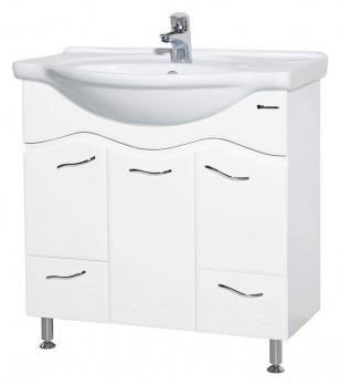 Тумба с раковиной Bellezza Мари 85 2 ящ. белая